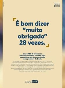 Em campanha, RBS agradece pelas conquistas de 2017 Em campanha, RBS agradece pelas conquistas de 2017