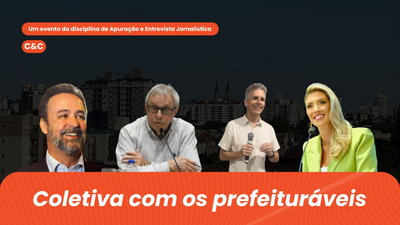 Acadmicos de Jornalismo da Unisc entrevistam candidatos a prefeito de Santa Cruz do Sul