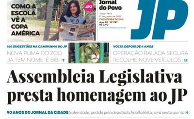 Jornal do Povo, de Cachoeira do Sul, recebe homenagem da ALRS Jornal do Povo, de Cachoeira do Sul, recebe homenagem da ALRS