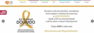Novo site do Instituto do Câncer Infantil visa a aumentar canal de doações Novo site do Instituto do Câncer Infantil visa a aumentar canal de doações