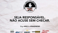 'Seja responsável. Não acuse sem checar' é uma das peças promocionais desenvolvidas para o projeto