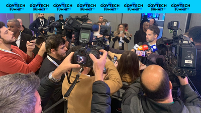 Eduardo Leite detalha estratgias de inovao em coletiva  imprensa no GovTech Summit