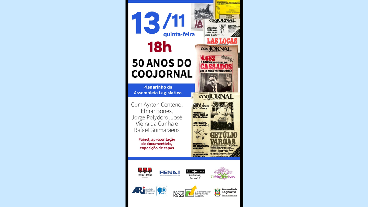 Cinquentenrio: evento prope reflexo sobre as cinco dcadas do Coojornal