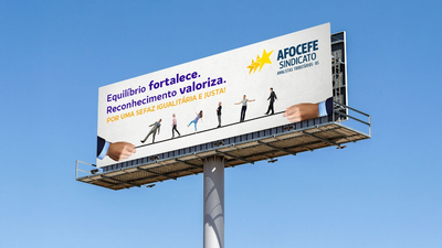 Sindicato promove ao com peas veiculadas em painel digital