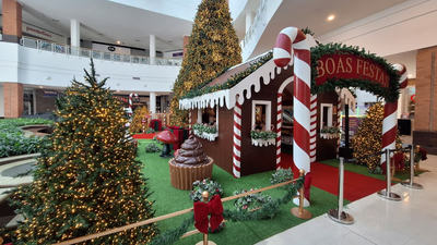 Praia de Belas inaugura vila de Natal com decorao temtica de doces